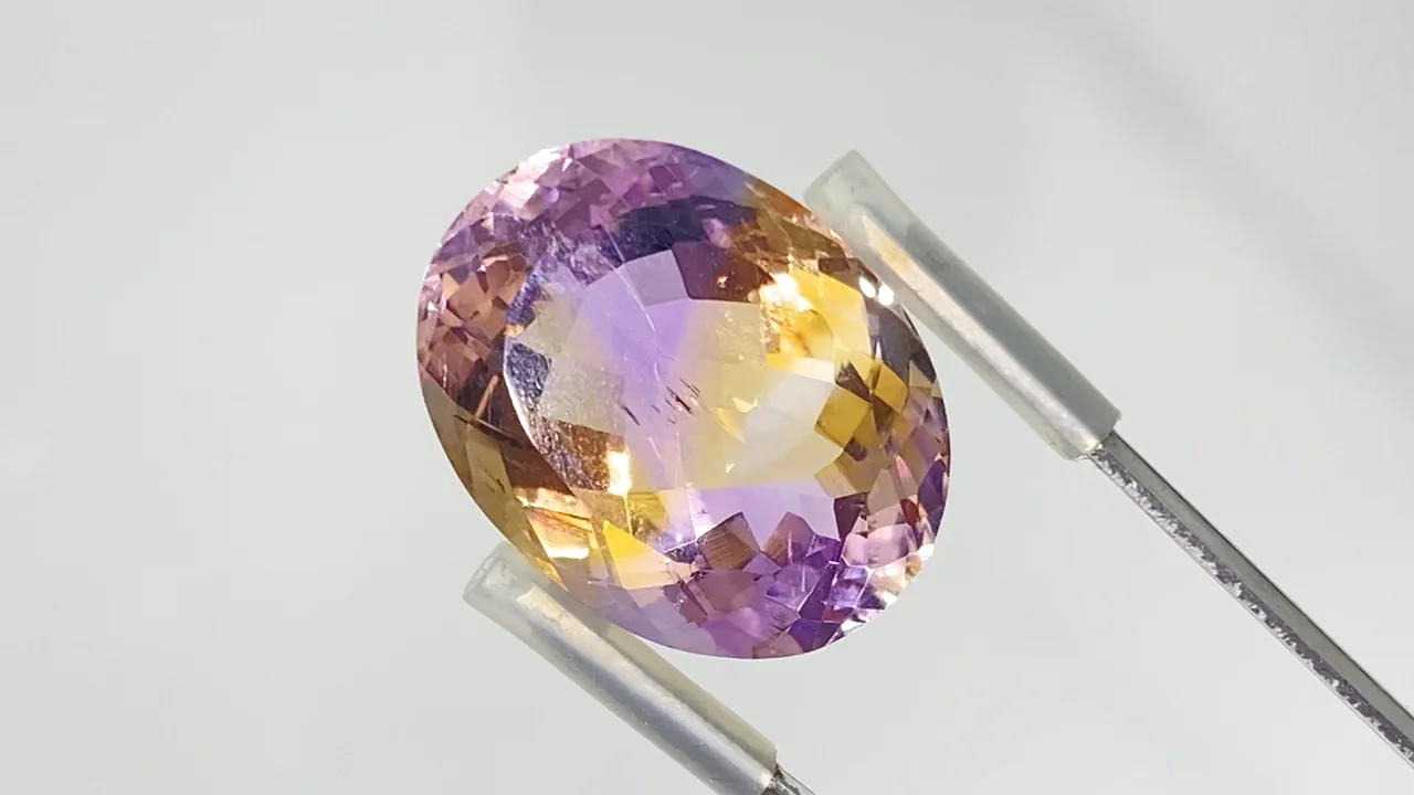 宝石質アメトリン AAA ルース ファセットカット 1個 NO.61【1点もの