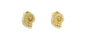 Italian 18kt Gold Over Sterling Jewelry Set: Two Pairs of Seashell Earrings