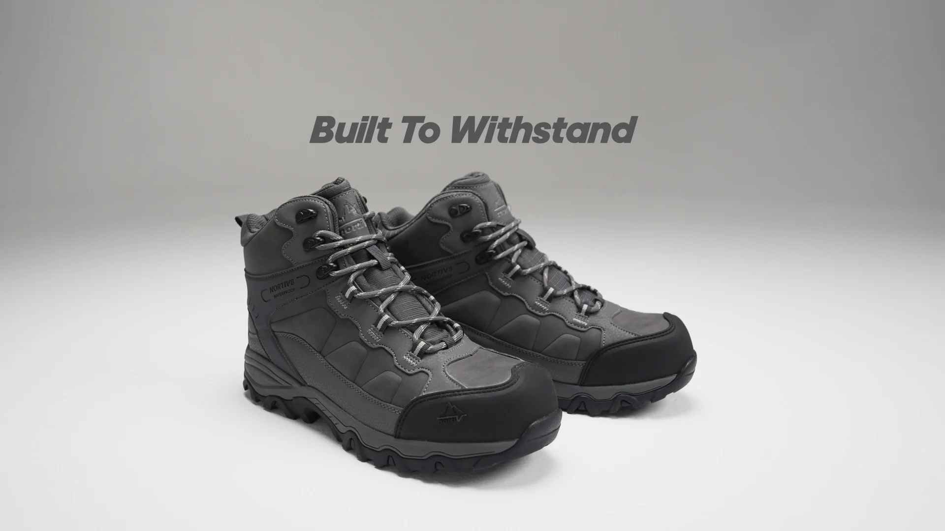Men's Wide Non-Slip Steel-Toe Work Boots | NORTIV 8
