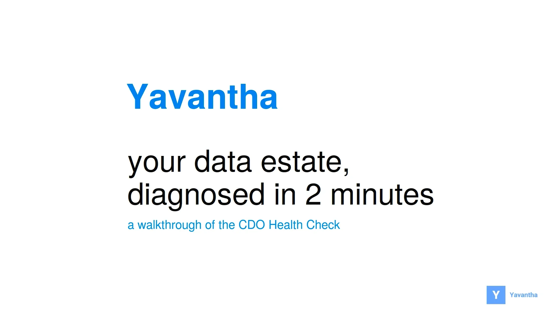 CDO Health Check
