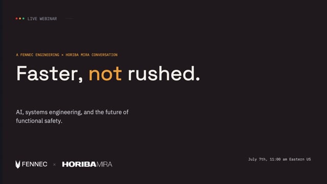 Faster, not rushed: AI, systems engineering, and the future of functional safety