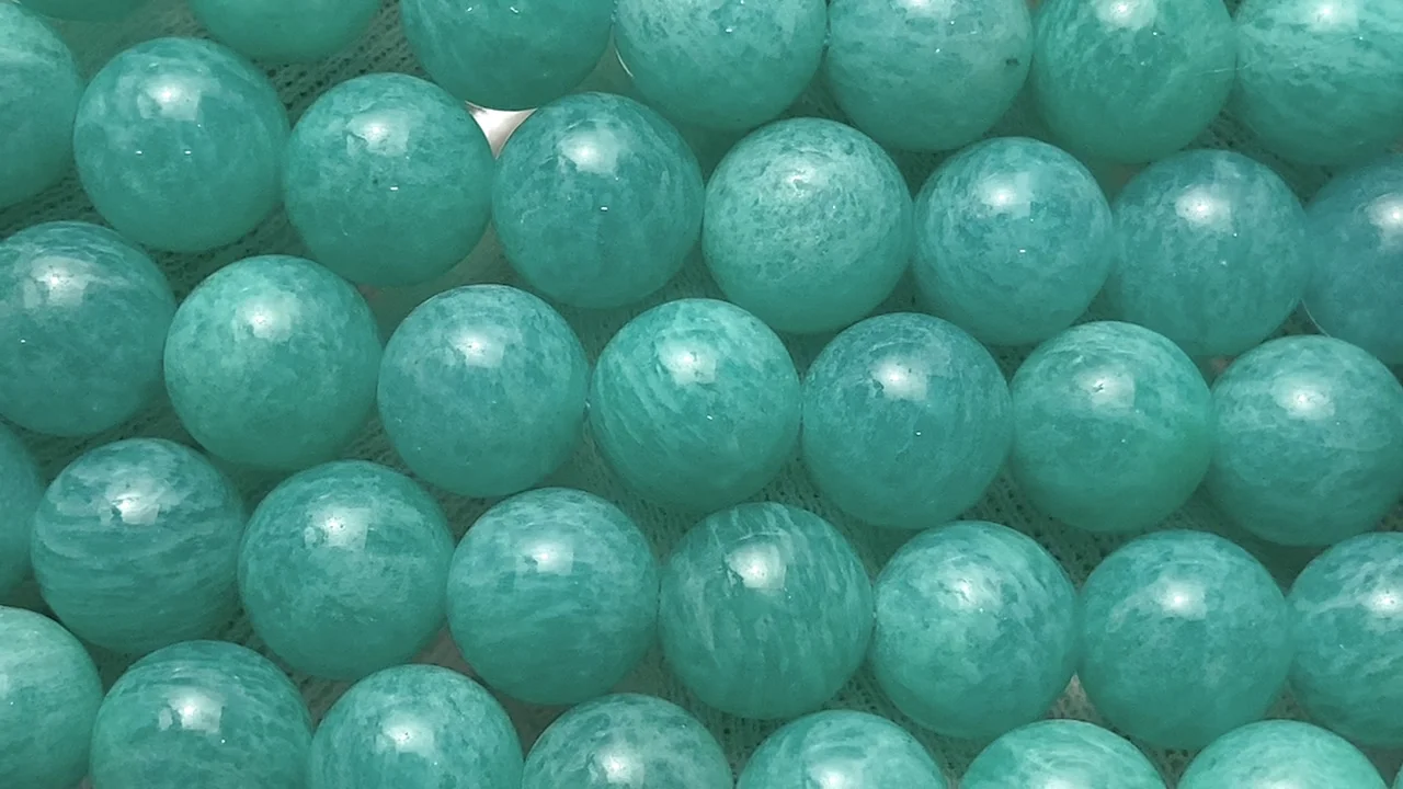 モザンビーク産アマゾナイト ラウンド10mm 1連（約36cm）｜天然石