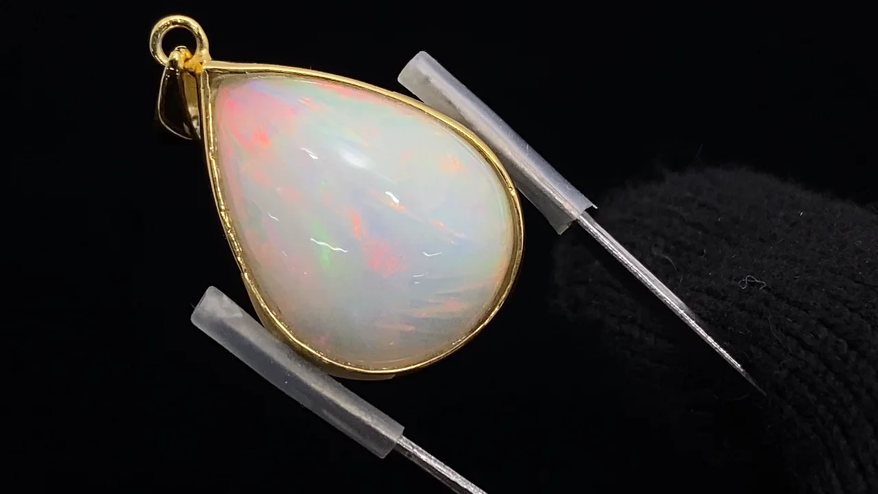 エチオピア産オパール AAAA ペンダントトップ 18KGP製 NO.7【1点もの