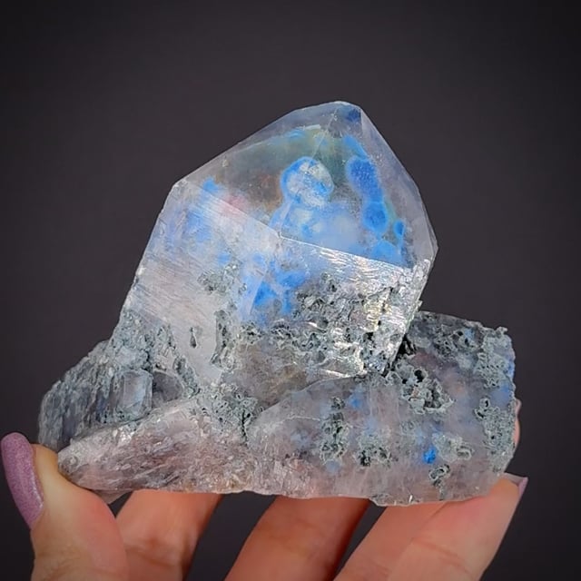 Quartz included by Shattuckite - SM26-072 - Tantara Mine - DR