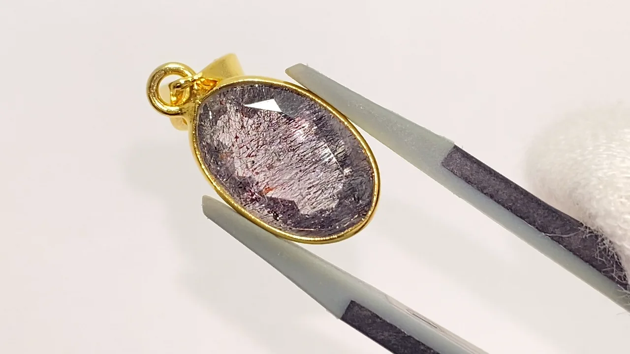 エレスチャルクォーツ AAA ペンダントトップ 18KGP製 NO.387【1点もの