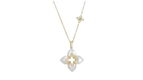 Roberto Coin Venetian Princess Mother-of-Pearl and .17 ct. t.w. Diamond Necklace in 18kt Yellow Gold