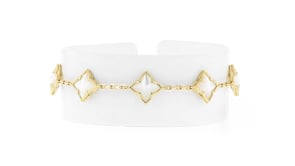 Roberto Coin Venetian Princess Mother-of-Pearl Station Bracelet in 18kt Yellow Gold