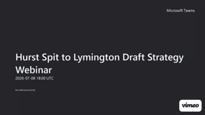 Hurst Spit to Lymington Draft Strategy Webinar - 8 July 2026