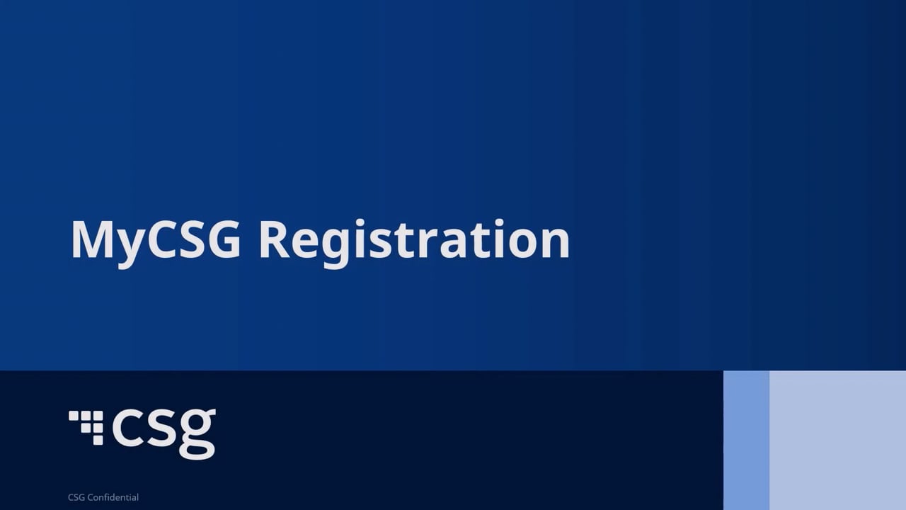 CSG Customer Support Portal | CSG