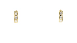 .25 ct. t.w. Emerald-Cut Lab-Grown Diamond Hoop Earrings in 18kt Gold Over Sterling
