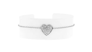 .10 ct. t.w. Lab-Grown Diamond Heart Bracelet in Sterling Silver