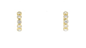 1.00 ct. t.w. Bezel-Set Lab-Grown Diamond Hoop Earrings in 18kt Gold Over Sterling