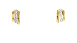 .33 ct. t.w. Lab-Grown Diamond J-Hoop Earrings in 18kt Gold Over Sterling