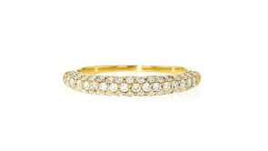 .50 ct. t.w. Pave Lab-Grown Diamond Ring in 18kt Gold Over Sterling