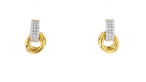 .50 ct. t.w. Lab-Grown Diamond Earrings with Removable 18kt Gold Over Sterling Double-Hoop Drops
