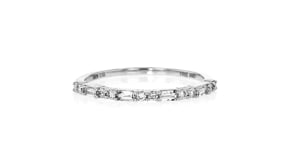 .25 ct. t.w. Round and Baguette Lab-Grown Diamond Ring in Sterling Silver