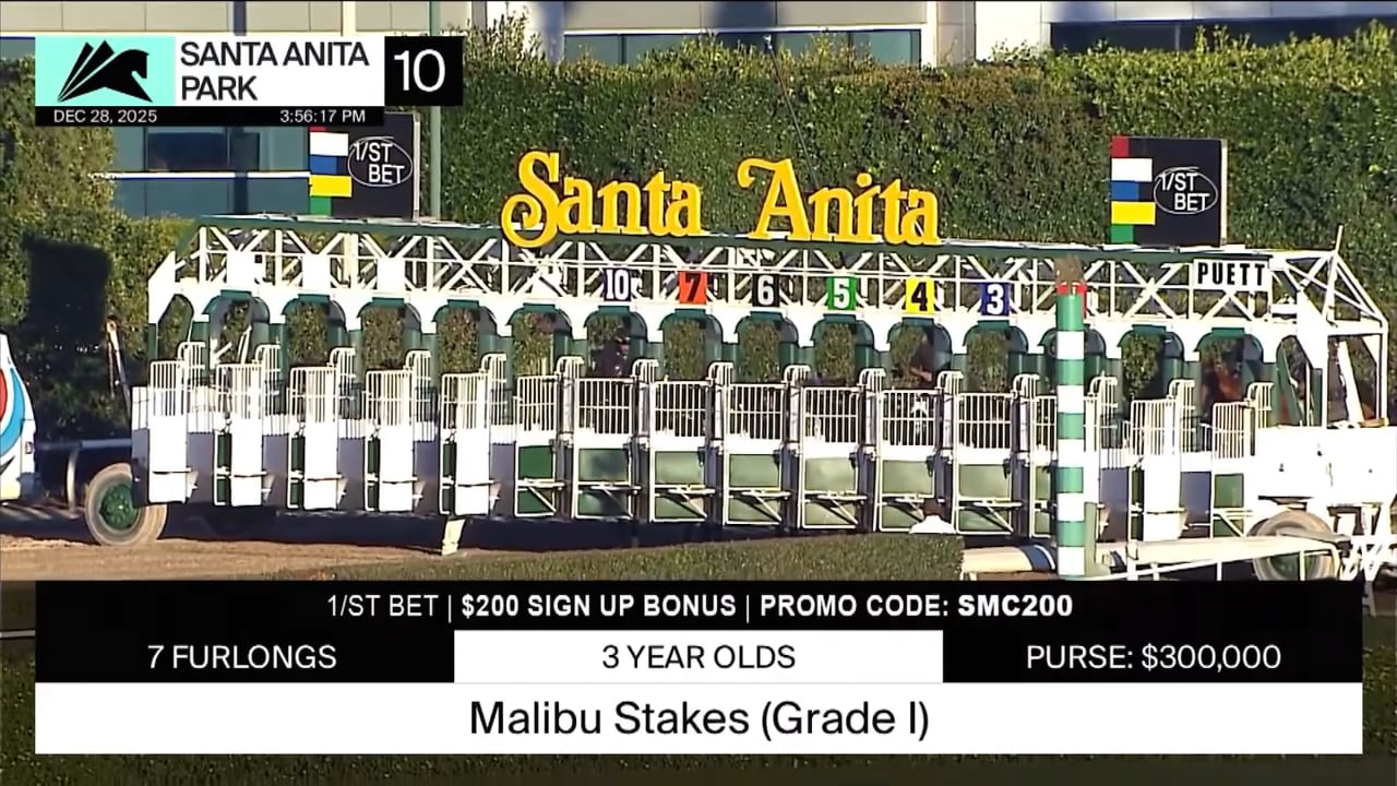 Goal Oriented wins the G1 Malibu Stakes