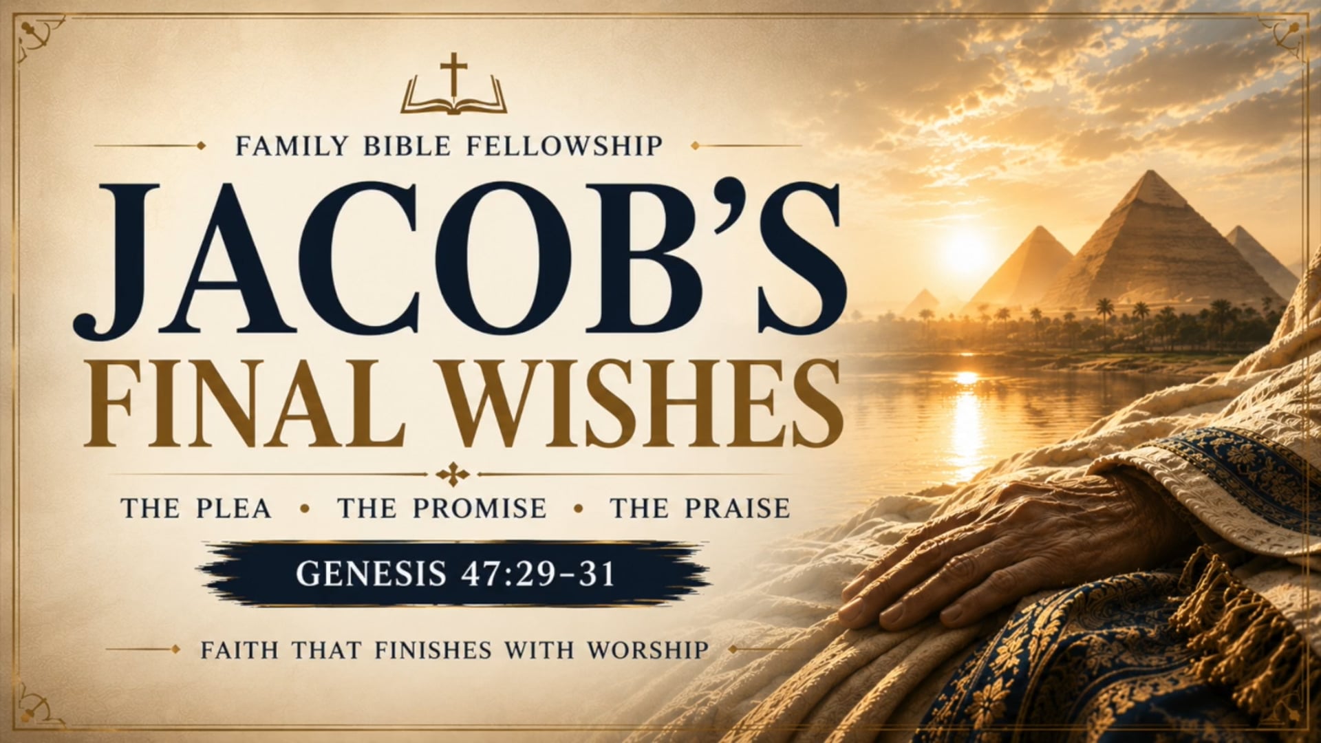 Genesis 47:29-31 (Jacob's Final Wishes)