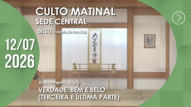 Capa do vídeo do “Culto Matinal | Sede Central - 12/07/2026”.