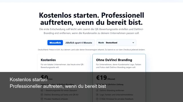 Vorschaubild zum Branding-Video von DaVinci Reviews