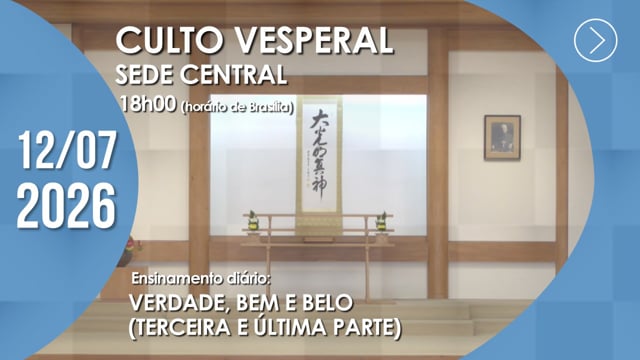 Capa do vídeo do “Culto Vesperal | Sede Central - 12/07/2026”.