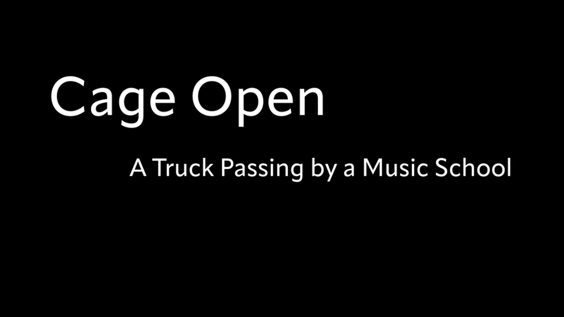 Andreja Rauch Podrzavnik & Milan Tomášik - CAGE OPEN - A Truck Passing by a Music School (2025)