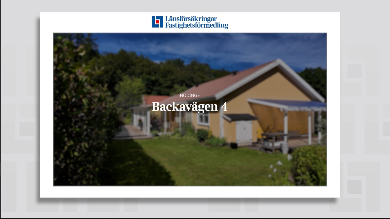 4 rum Villa på Backavägen 4 Nödinge Ale kommun - video
