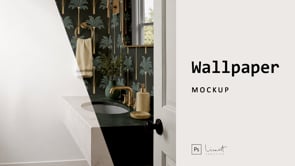 Elegant Bathroom Wallpaper Mockup, a Household Mockup by LinnestCreative (Thumbnail 2 of 8)