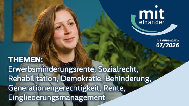 Miteinander – das VdK-TV-Magazin auf Sport 1 I Ausgabe Juli 2026