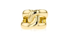 Italian 14kt Yellow Gold-Plated Knot Ring