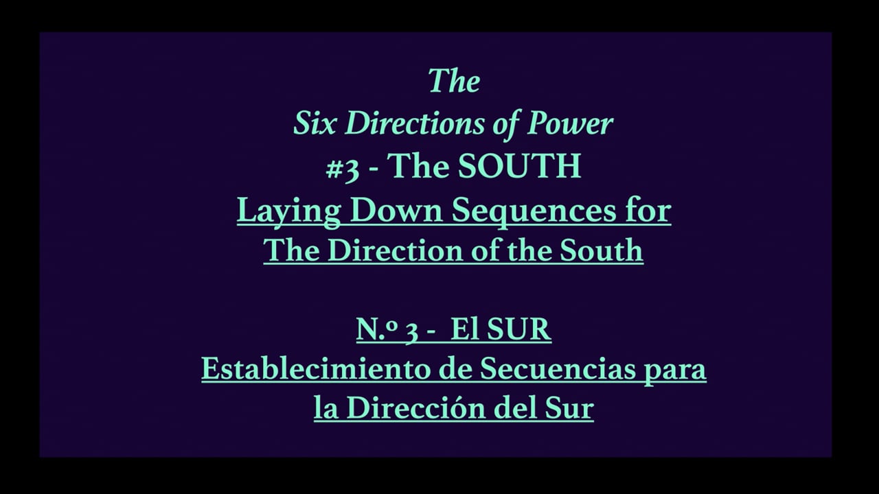 Mov28_SOUTH#3_Laying Down Sequences for the South