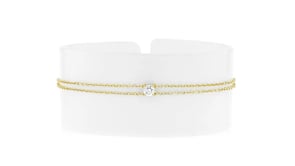 .15 Carat Lab-Grown Diamond Two-Strand Cable-Chain Bracelet in 18kt Gold Over Sterling