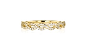 Gabriel & Co. .25 ct. t.w. Diamond Twist Ring in 14kt Yellow Gold