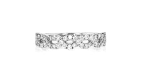 Gabriel & Co. .50 ct. t.w. Diamond Twist Ring in 14kt White Gold