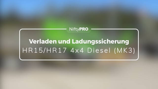 Anleitung zu Verladen und Ladungssicherung für HR15/HR17 4x4 Diesel (MK3)