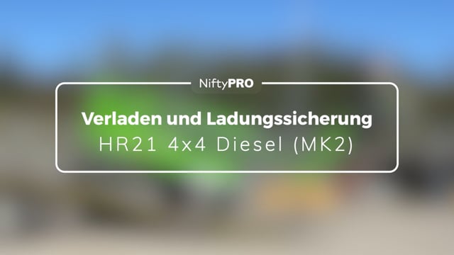 Anleitung zu Verladen und Ladungssicherung für HR21 4x4 Diesel (MK2)