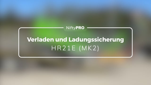 Anleitung zu Verladen und Ladungssicherung für HR21E (MK2)