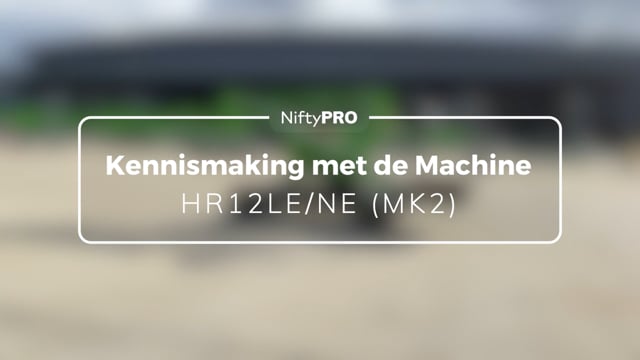 Kennismaking met de machine HR12LE/NE (MK2)
