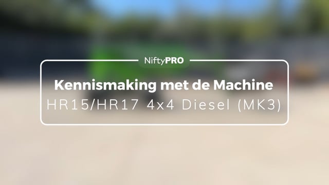 Kennismaking met de machine HR15/HR17 4x4 Diesel (MK3)