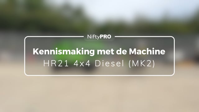 Kennismaking met de machine HR21 4x4 Diesel (MK2)