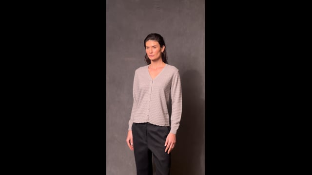 Cardigan Trico Cinza Monica