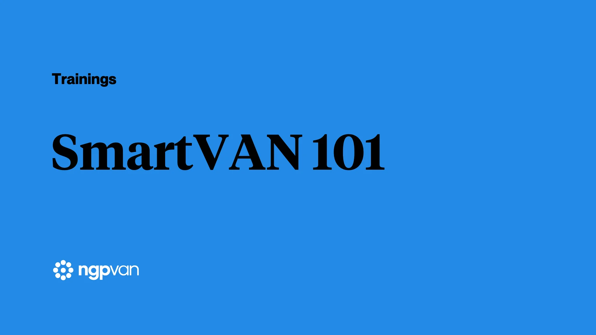 SmartVAN 101 Recording
