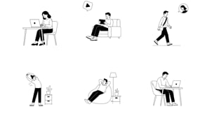 50 People Line Illustration Bundle, a Person Illustration by Brickclay (Thumbnail 12 of 12)
