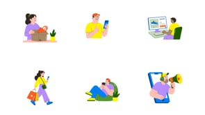 100 E-Commerce Illustration Bundle, a Person Illustration by Brickclay (Thumbnail 6 of 6)