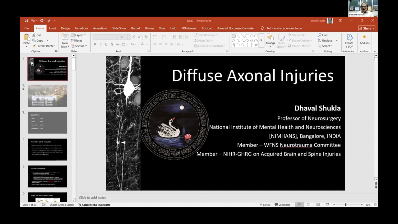 ISPN Webinar 7/26 – Neurotrauma – Diffuse Axonal Injuries