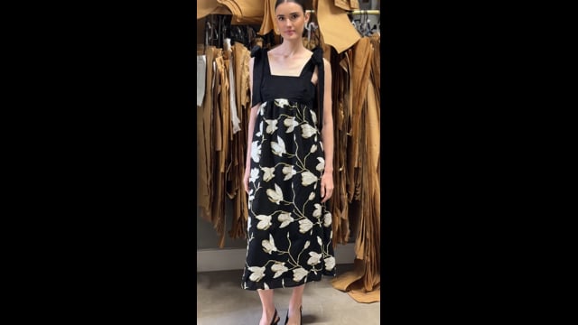 Vestido Mona Floral Preto
