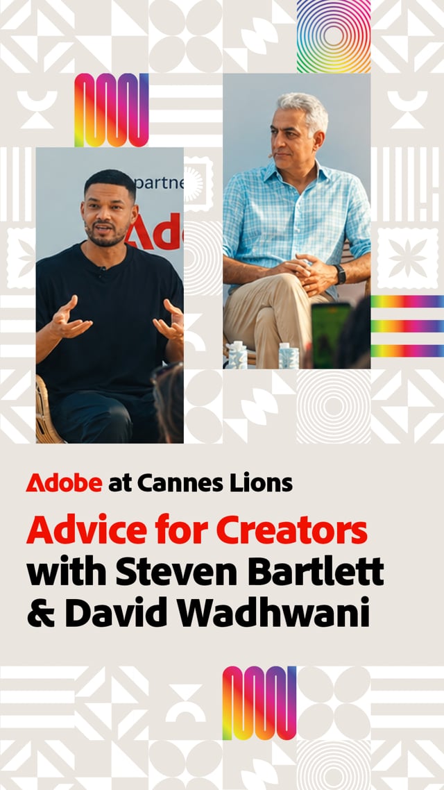 Video still from Advice for Creators with Steve Bartlett and David Wadhwani