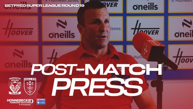“Our Starts Have Been Really Poor" Warrington Wolves Post-Match Press - Willie Peters