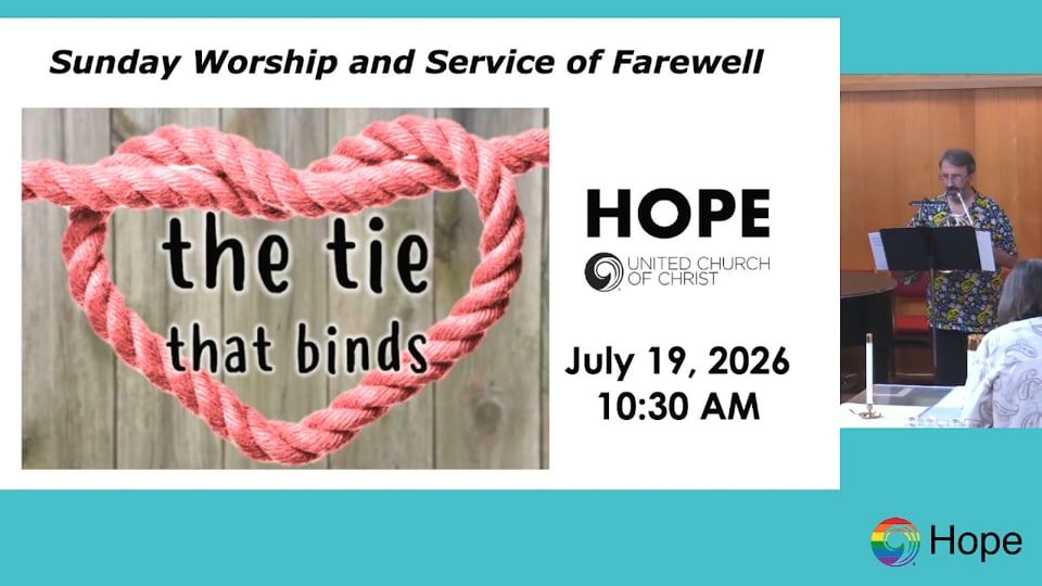Sunday Worship and Service of Farewell