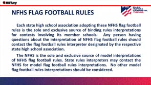 NFHS New Rules & Points of Emphasis